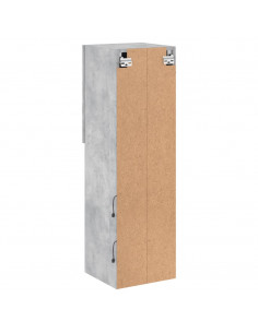 Mobile TV con Luci LED Grigio Cemento 30,5x30x102 cm