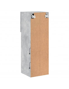 Mobile TV con Luci LED Grigio Cemento 30,5x30x90 cm