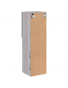 Mobile TV con Luci LED Grigio Sonoma 30,5x30x102 cm