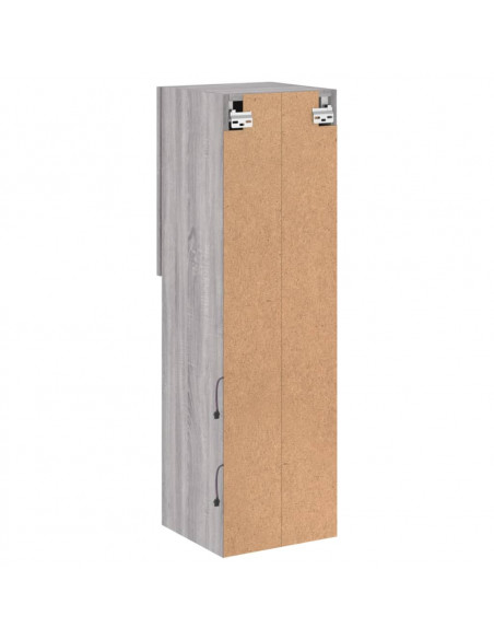Mobile TV con Luci LED Grigio Sonoma 30,5x30x102 cm