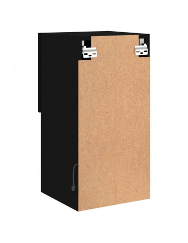 Mobile TV con Luci LED Nero 30,5x30x60 cm