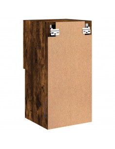 Mobile TV con Luci LED Rovere Fumo 30,5x30x60 cm