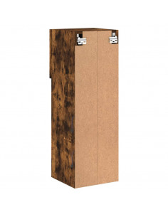 Mobile TV con Luci LED Rovere Fumo 30,5x30x90 cm