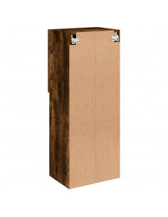 Mobile TV con Luci LED Rovere Fumo 40,5x30x102 cm