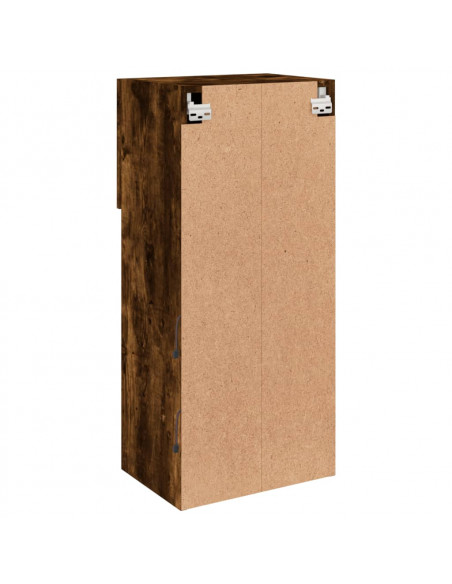Mobile TV con Luci LED Rovere Fumo 40,5x30x90 cm