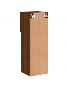 Mobile TV con Luci LED Rovere Marrone 30,5x30x90 cm