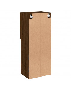 Mobile TV con Luci LED Rovere Marrone 40,5x30x102 cm