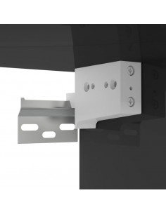 Mobile TV da Parete Nero Lucido 102x35x35 cm Legno Multistrato