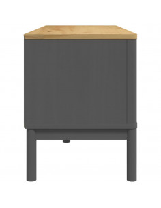 Mobile TV FLORO Grigio 114x43x55 cm in Legno di Pino
