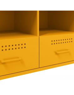 Mobile TV Giallo 100,5x39x50,5 cm in Acciaio Laminato a Freddo