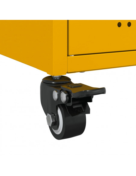 Mobile TV Giallo Senape 100,5x39x43,5 cm in Acciaio