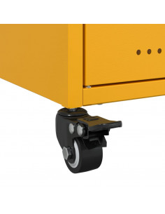 Mobile TV Giallo Senape 68x39x43,5cm Acciaio Laminato a Freddo