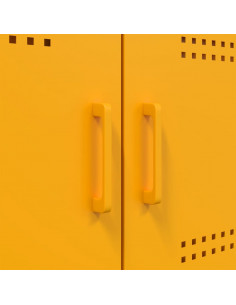 Mobile TV Giallo Senape 68x39x50,5 cm in Acciaio