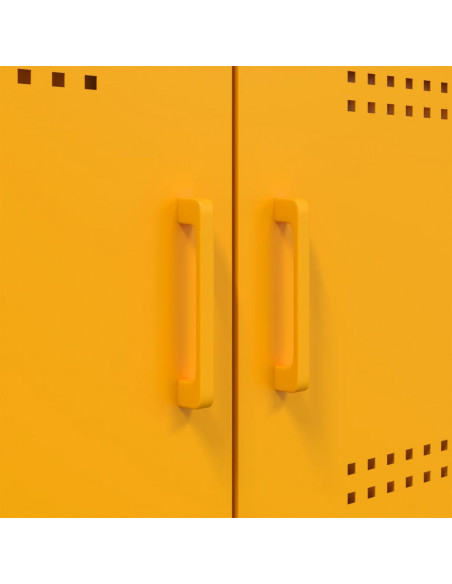 Mobile TV Giallo Senape 68x39x50,5 cm in Acciaio