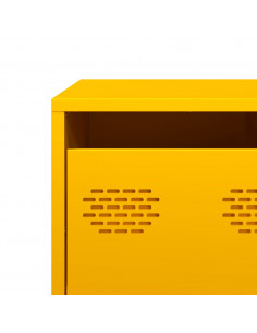 Mobile TV Giallo Senape 68x50x43,5 cm Acciaio Laminato a Freddo