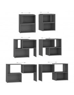 Mobile TV Grigio 104x30x52 cm in Legno Multistrato