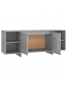 Mobile TV Grigio Cemento 130x35x50 cm in Truciolato