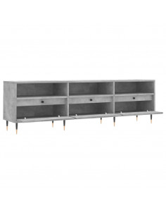 Mobile TV Grigio Cemento 150x30x44,5 cm Legno Multistrato