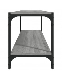 Mobile TV Grigio Sonoma 100x33x41cm Legno Multistrato e Acciaio