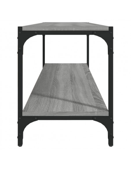 Mobile TV Grigio Sonoma 100x33x41cm Legno Multistrato e Acciaio