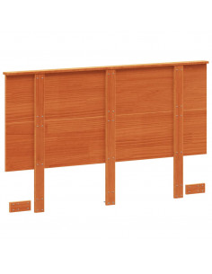 Testiera Marrone Cera 135 cm in Legno Massello di Pino