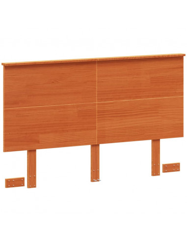 Testiera Marrone Cera 135 cm in Legno Massello di Pino