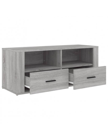 Mobile TV Grigio Sonoma 100x35x40 cm in Legno Multistrato