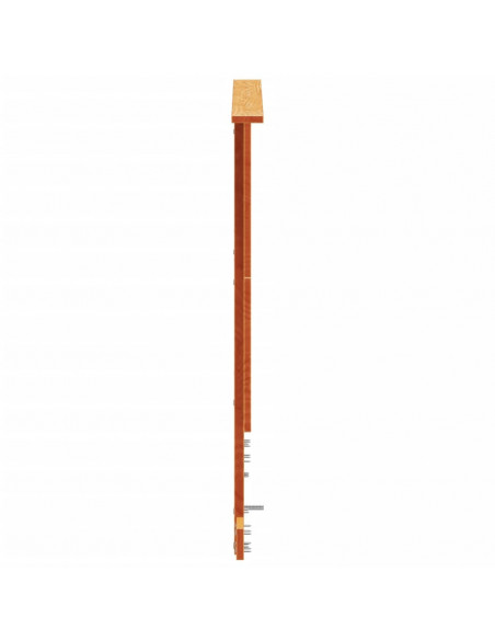 Testiera Marrone Cera 135 cm in Legno Massello di Pino