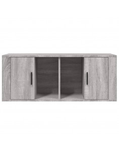 Mobile TV Grigio Sonoma 100x35x40 cm in Legno Multistrato