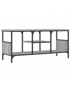 Mobile TV Grigio Sonoma 100x35x45 cm Legno Multistrato e Ferro
