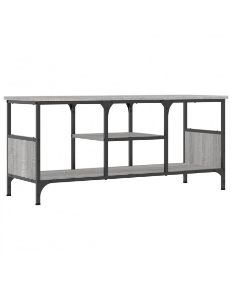Mobile TV Grigio Sonoma 100x35x45 cm Legno Multistrato e Ferro