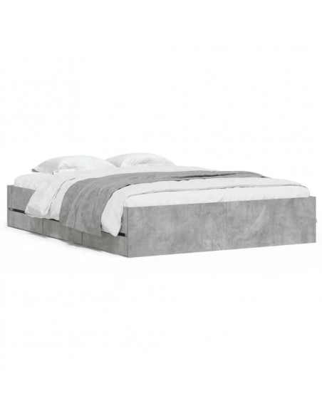 Giroletto Cassetti Grigio Cemento 150x200 cm Legno Multistrato