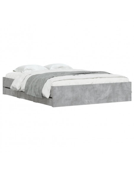 Giroletto Cassetti Grigio Cemento 150x200 cm Legno Multistrato
