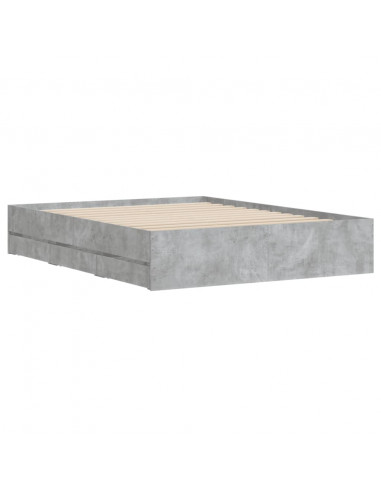 Giroletto Cassetti Grigio Cemento 150x200 cm Legno Multistrato
