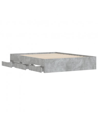 Giroletto Cassetti Grigio Cemento 150x200 cm Legno Multistrato