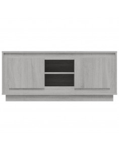 Mobile TV Grigio Sonoma 102x35x45 cm in Legno Multistrato