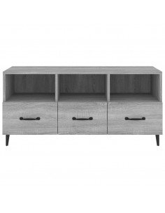 Mobile TV Grigio Sonoma 102x35x50 cm in Legno Multistrato