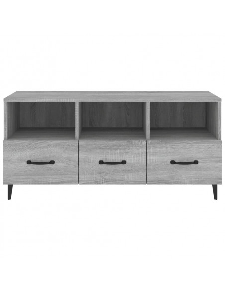 Mobile TV Grigio Sonoma 102x35x50 cm in Legno Multistrato