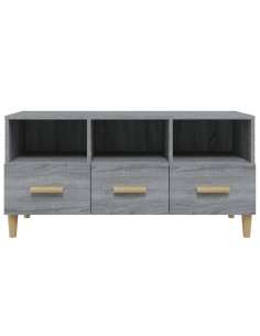 Mobile TV Grigio Sonoma 102x36x50 cm in Legno Multistrato