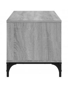 Mobile TV Grigio Sonoma 102x40x41cm Legno e Acciaio a Polvere