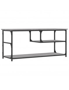 Mobile TV Grigio Sonoma 103x38x46,5cm Legno Multistrato Acciaio