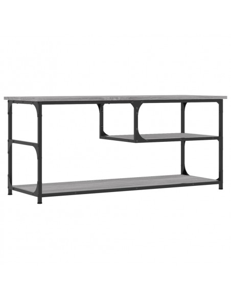 Mobile TV Grigio Sonoma 103x38x46,5cm Legno Multistrato Acciaio
