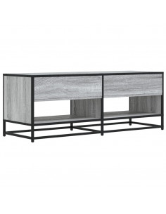 Mobile TV Grigio Sonoma 120,5x40x46cm Legno Multistrato Metallo
