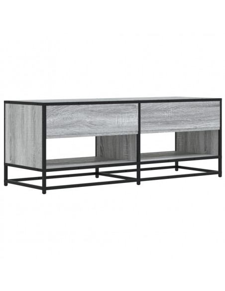 Mobile TV Grigio Sonoma 120,5x40x46cm Legno Multistrato Metallo