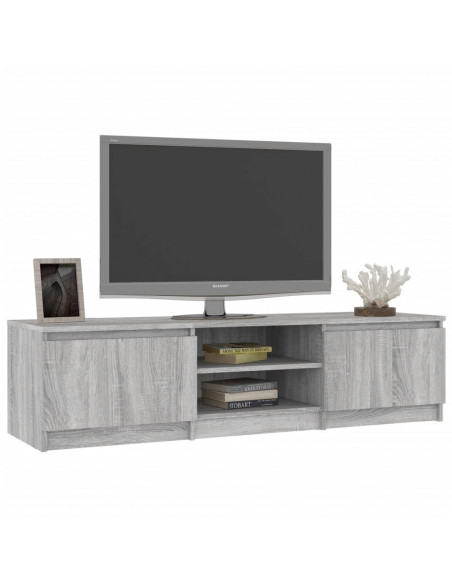 Mobile TV Grigio Sonoma 140x40x35,5 cm in Legno Multistrato