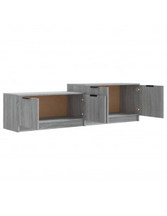 Mobile TV Grigio Sonoma 158,5x36x45 cm in Legno Multistrato