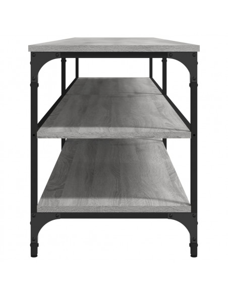 Mobile TV Grigio Sonoma 200x30x50cm Legno Multistrato e Metallo