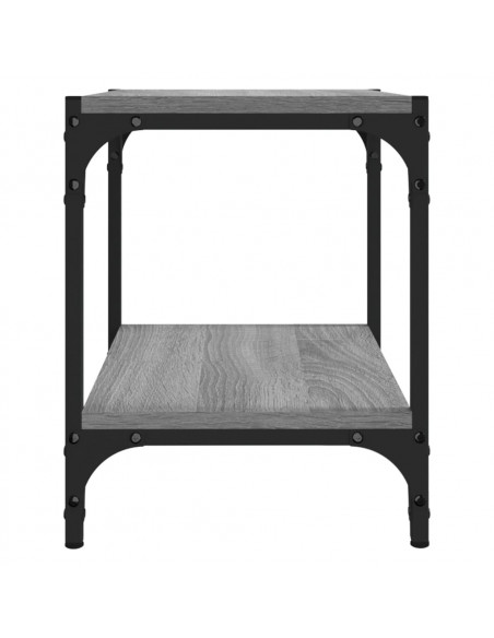 Mobile TV Grigio Sonoma 40x33x41 cm Legno Multistrato e Acciaio