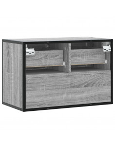 Mobile TV Grigio Sonoma 60x31x39,5cm in Truciolato e Metallo