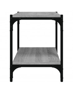 Mobile TV Grigio Sonoma 60x33x41 cm Legno Multistrato e Acciaio